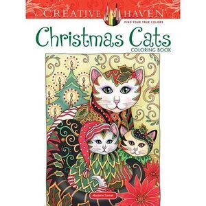 Creative Haven Christmas Cats Coloring Book -- Marjorie Sarnat